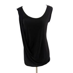 Evo Vireo Black Scoop Neck Tank Top Small
